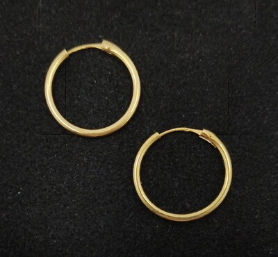 #ad Earrings Gold 18k 750 Mls. Rings 18 x 0 1 16in Ref 18744 $120.56