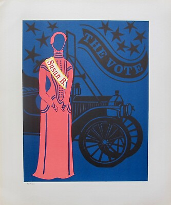 #ad Robert Indiana SUSAN B. ANTHONY 1977 Limited Edition Lithograph Art MOTHER OF US $79.99