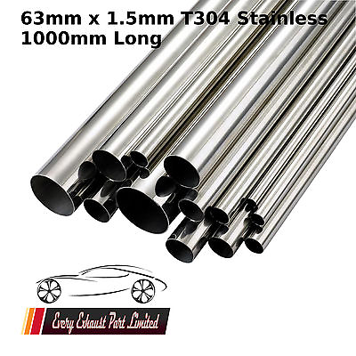 #ad 304 STAINLESS TUBE 1.5 MM WALL OD 63.5 MM OR 2 1 2quot; INCH 1 X METER LONG GBP 27.50
