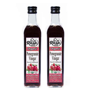 #ad De La Rosa Organic Pomegranate Vinegar Pure amp; Unfiltered Vegan 2pk $29.99