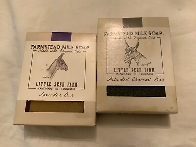 #ad Farmstead milk soap lot Organic oils Sensitive skin acne lavender charcoal bar $35.86