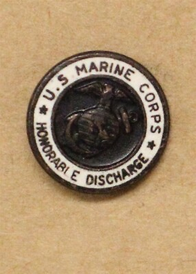 #ad WWII U.S. Marine Corps Honorable Discharge lapel pin 3201 $14.95
