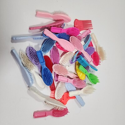 #ad Vintage Barbie and other Plastic Doll Combs Hair Brushes Large Lot Jumbo 30 $16.16