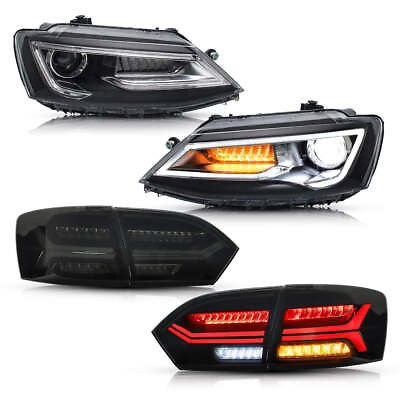 #ad VLAND LED Headlights and Smoked LED Tail Light For Volkswagen VW Jetta 2011 2014 $596.99