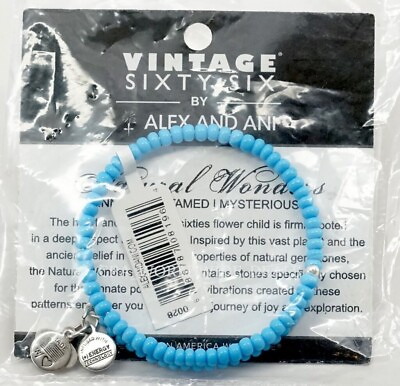 #ad Alex and Ani Vintage 66 Sea Canopy Beaded Wrap Bracelet $12.07