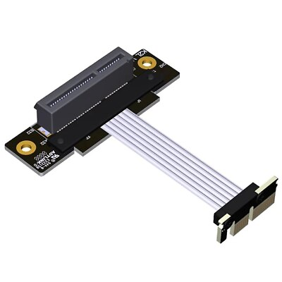 #ad #ad Card PCI E Angled Cable Extender x4 90 Adapter GPU to Gen4.0 Right Cable 16G bps $27.39