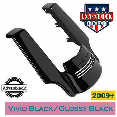 #ad Advan Vivid Black Dual Cutout Stretched Rear Fender Extension For Harley 2009 $199.00