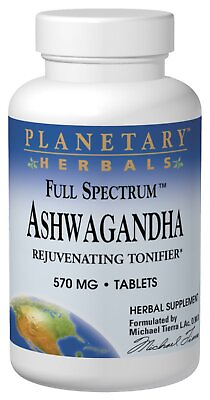 #ad Planetary Herbals Ashwagandha 570mg Full Spectrum 570 mg 120 Tabs $20.10