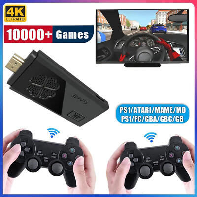 Video Game Console 2.4G Double Wireless Controller Game Stick 4K 10000 games $36.99