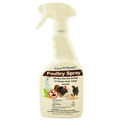 #ad Pure Planet Poultry Feather and Premise Spray Kills Mites Fleas Ticks 22 Oz $22.49