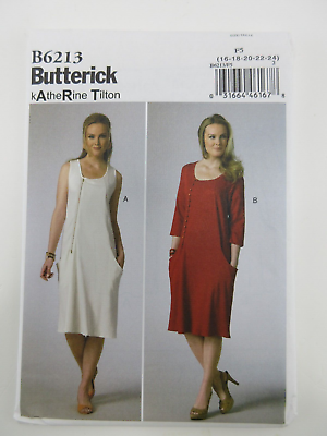 #ad Butterick B6213 Womens Misses Jumper amp; Dress Sewing Pattern Size 16 24 UNCUT $9.95