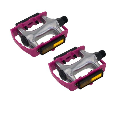 #ad 940 Alloy Pedals 9 16quot; Pink Bicycle Bike Road MTB Cruiser Fixie $20.69