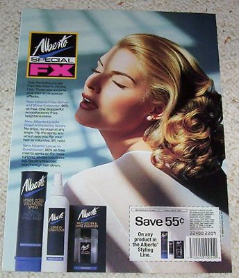 #ad 1992 vintage ad Alberto Culver styling PRETTY GIRL hair PRINT magazine page AD $6.99