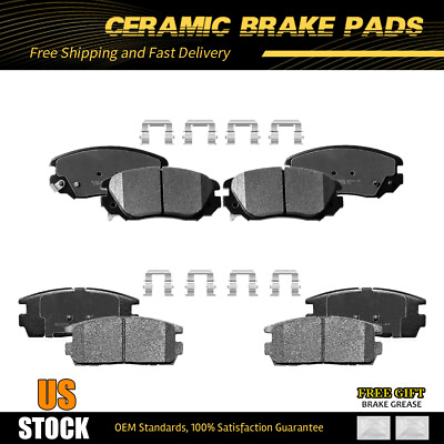 #ad Front Rear Brake Pads Kit for 2010 2017 Chevy Equinox GMC Terrain w Hardware $40.89