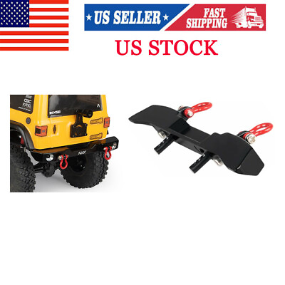 #ad US Upgrade Metal Rear Bumper w Shackle for Axial SCX24 Jeep JLU RC Spare Parts $19.37