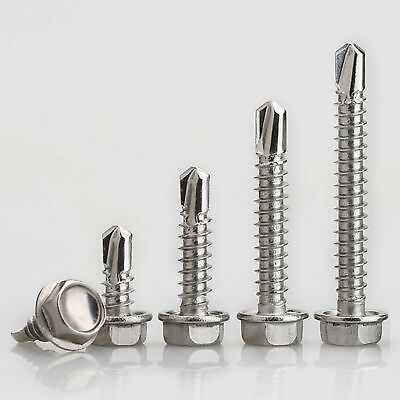 #ad Stainless Steel Hex Self Drilling Tapping Screws Phillips M4.2 M4.8 M5.5 $230.06
