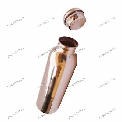 #ad plain Copper Bottle With New Stylish and Advanced Leak Proof Cap 700 ml Cop $21.82