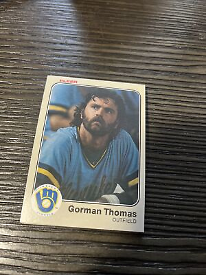 #ad 1983 Fleer Gorman Thomas #48 Milwaukee Brewers Baseball Card $1.50