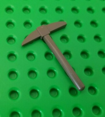 #ad New Lego Pick Axe Miner Tool Minifigure Gear Climbing Mining Gold Dark Gray Ax $1.53