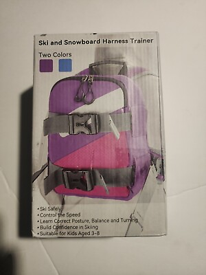 #ad Kids Snowboard Ski Harness Trainer Backpack w Retractable Leash Purple Pink $55.00