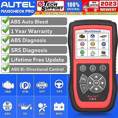 #ad Autel MaxiCheck Pro AUTO Diagnostic Tool SRS BMS DPF EPB SAS Oil light Off Reset $145.99