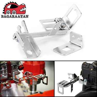 #ad New Chrome Steel GM Throttle Cable Bracket Kickdown Fit for Chevy SBC BBC Holley $13.45