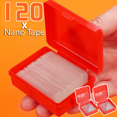 #ad 120pcs.Transparent Double Sided Tape Nano Tape Wall Stickers Reusable Invisible $8.50