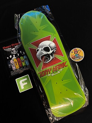#ad RARE Tony Hawk Bones Brigade Series 15 Lime Skateboard Deck Powell Peralta Shape $215.99