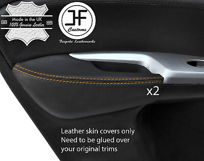 #ad YELLOW STITCH 2X REAR DOOR ARMREST LEATHER COVERS FOR HONDA CIVIC 06 12 STYLE 2 $105.16