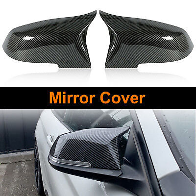 #ad Pair Carbon Fiber Side Mirror Cover Caps for BMW 3 Series F30 F31 320i 328i $19.89