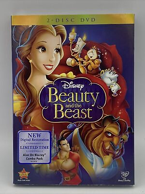 #ad Beauty and the Beast 2 Disc DVD Slipcover Disney NEW Sealed $7.27