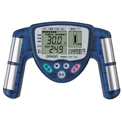 #ad Omron body fat meter blue HBF 306 A shipping free from JapanUSED $45.00