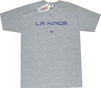 #ad Los Angeles Kings Wordmark Logo Shirt by CCM New Tags Clearance $25 $7.55