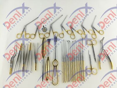 #ad Tympanoplasty Instruments Set Micro Ear Surgery ENT Instruments Gold Coated $299.50