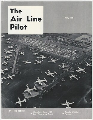 #ad The Air Line Pilot Magazine July 1958 Passenger Airline Airplane Periodical $11.99