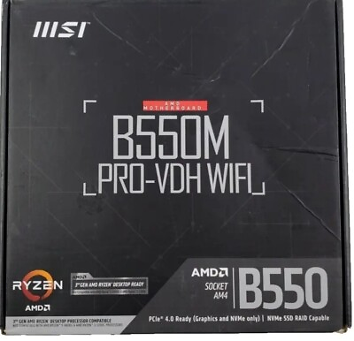 #ad MSI ‎B550M PRO VDH WIFI Socket AM4 AMD Motherboard $80.00