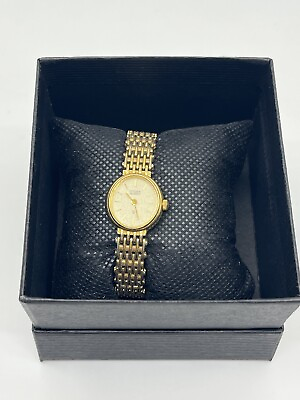 #ad Vintage Citizen CQ Women#x27;s Quartz Watch 3220 322789 YQ Gold Tone NEW BATTERY $29.00