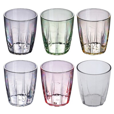 #ad Shatterproof Wine Glass 280ml Unbreakable Water Tumbler Acrylic Drinking Glasses $7.37