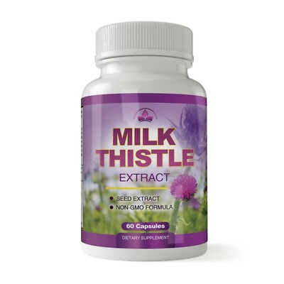 #ad Milk Thistle Extract Health Liver Function Non GMO Antioxidant Detox Capsules $13.95