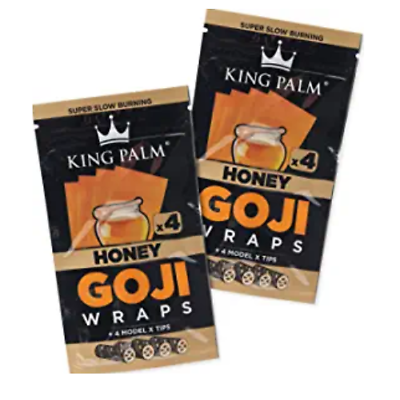 #ad King Palm Goji Berry Wraps amp; Tips 4 Wraps 4 Tips 2 Pouches Honey $10.99