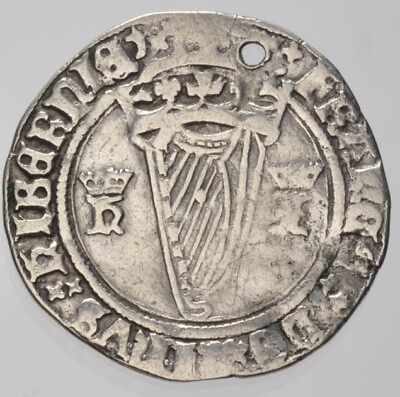 #ad 1536 7 Henry VIII Groat Ireland Jane Seymour mm Crown Spink 6473 $641.25
