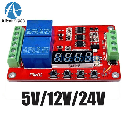 #ad Multifunction 2 Channels 5 12 24V Delay Self Locking Circulate Time Relay Module $8.85