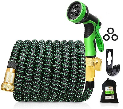 #ad #ad 50’ Flexible Garden Hose Lightweight Kink Free. Spray Nozzle Ships from USA $16.98
