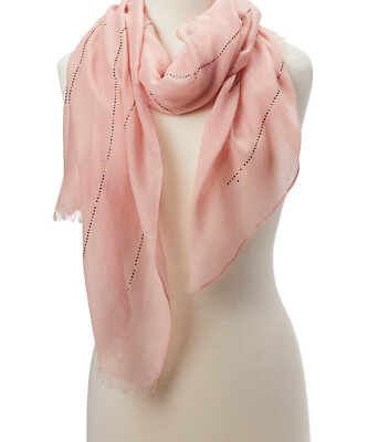 #ad Pink Viscose Scarf for Women Fashion Hijab Shawl Head Neck Evening Party Scarf $18.99