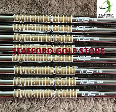 #ad True Temper Dynamic Gold 105 .355quot; Taper Steel Iron Golf Shafts R300 S300 X100 $269.00
