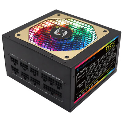 #ad #ad 700 WATT ATX PC Gaming Power Supply LED Fan RGB PSU Silent SATA 3 IDE 204Pin $89.99