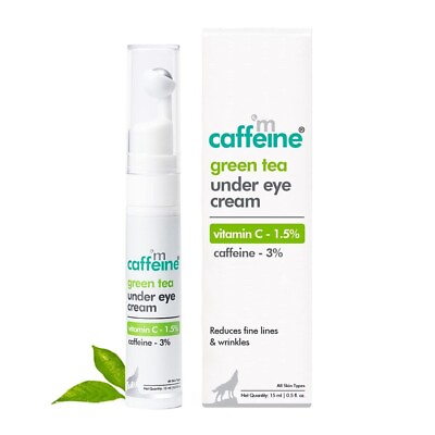 #ad mCaffeine Green Tea Under Eye Cream Reduce Fine Lines Wrinkles amp;Dark Circle 15ml $11.45