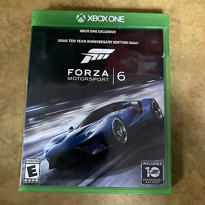 #ad Forza Motorsport 6 Microsoft Xbox One 2015 10 Year Anniversary Edition CIB $17.99