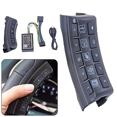 #ad Universal Car Wireless Steering Wheel Button Remote Control for Android DVD GPS $37.19