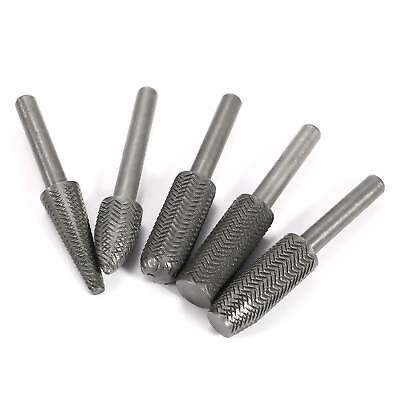 #ad 5PCs Metal Cutter Drill Bits Rotary Bits Rasp For Steel Grinding Carving Tools $12.82